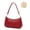 Red, variant on Women Crescent Shoulder Bag Leather Hobo Handbag Crossbody Bag Mini Clutch Purse with Zipper Closure