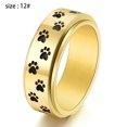 thumbnail image 2 of Anillo de bodas estilo garra de perro con forma giratoria de acero inoxidable, 2 of 5