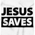 thumbnail image 2 of Jesus Saves Christian Religious Romper Boys or Girls Infant Baby Brisco Brands NB, 2 of 6