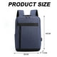 thumbnail image 2 of Mochila para computadora portátil Mochilas de negocios con puerto de carga USB, azul oscuro, 2 of 6