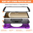 thumbnail image 3 of SaniMore for Samsung Galaxy Tab A9 Case (8.7" 2023 SM-T550 SM-P550), Rotating Handle Shoulder Strap Bracket Drop Resistant Tri-layer Heavy Duty Protective Shcokproof Tablet Cover, Purple, 3 of 18
