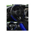 thumbnail image 2 of Universal 15" 38cm PU Leather Auto Car Steering Wheel Cover Anti-slip Black Red Blue Orange, 2 of 4