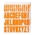 thumbnail image 1 of Uxcell 4 Hojas Calcomanías de Letras de Vinilo 9.1'' x 7.7'' para Interior Exterior Calcomanía Naranja, 1 of 5