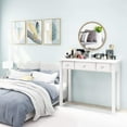 thumbnail image 3 of Small Writing Desk with Drawers Study Table for Adults/Student, Vanity Makeup Dressing Table White, 3 of 8