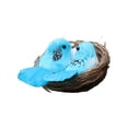 thumbnail image 2 of Artificial Sparrow Nest Set, 2 Clip On Birds with Rattan Nest and Faux Eggs, Realistic Feathered Ornaments for Tree and Wreath - Blue, 2 of 6