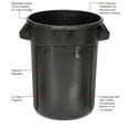 thumbnail image 6 of Rubbermaid Brute 32 Gallon Venting Channels Trash Container, Black, 6 of 6