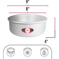 thumbnail image 2 of HTOOQ Anodized Aluminum Round Cake Pan, 7 x 2 Inch, Silver 4" Depth 8 x 4 Inch, 2 of 7