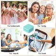 thumbnail image 5 of Plush travel jewelry box manager, small travel jewelry box, portable jewelry box travel mini storage manager portable storage boxTiffany Blue, 5 of 5