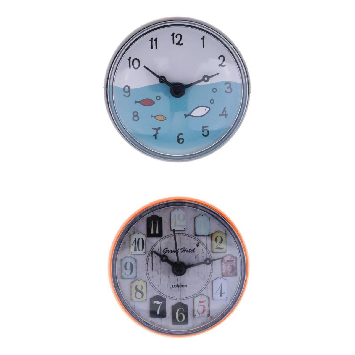 1Set Bathroom Clock Waterproof Mini Bath Wall Clock Resistance