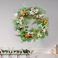 thumbnail image 4 of Spring Wreath for Front Door, Colorful Floral Wreath for All-Season, Artificial Spring Summer Door Hanger for Outdoor/Indoor Use, Hassle-Free Front Door Decor, 4 of 5
