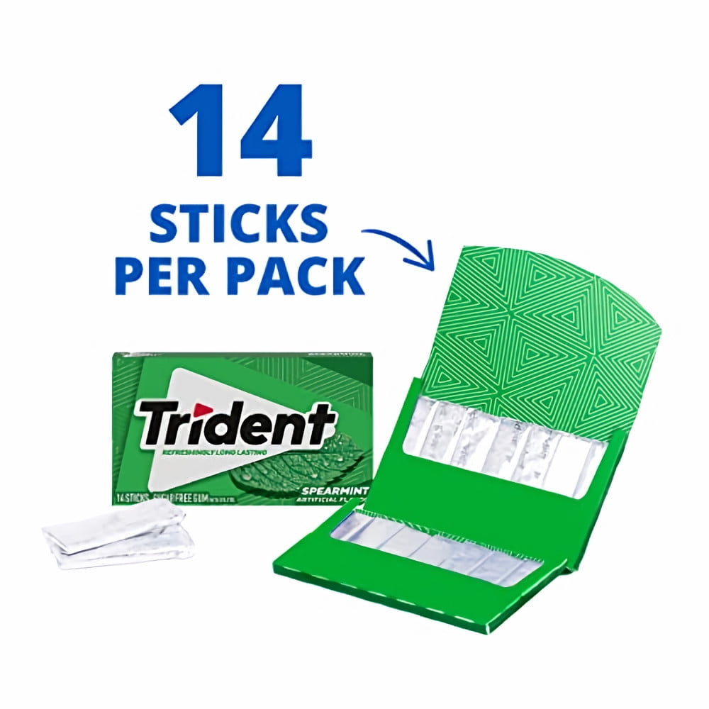 Trident Spearmint Gum (Pack of 10)