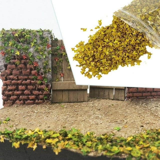 tredstone 33ml Miniature Feuille Statique Modèle de Diorama de Sable de Chemin de Fer pour Ornements Jaune