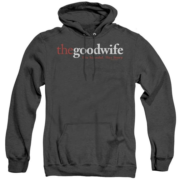 The Good Wife Logo Adult Heather Hoodie Sweatshirt Black
