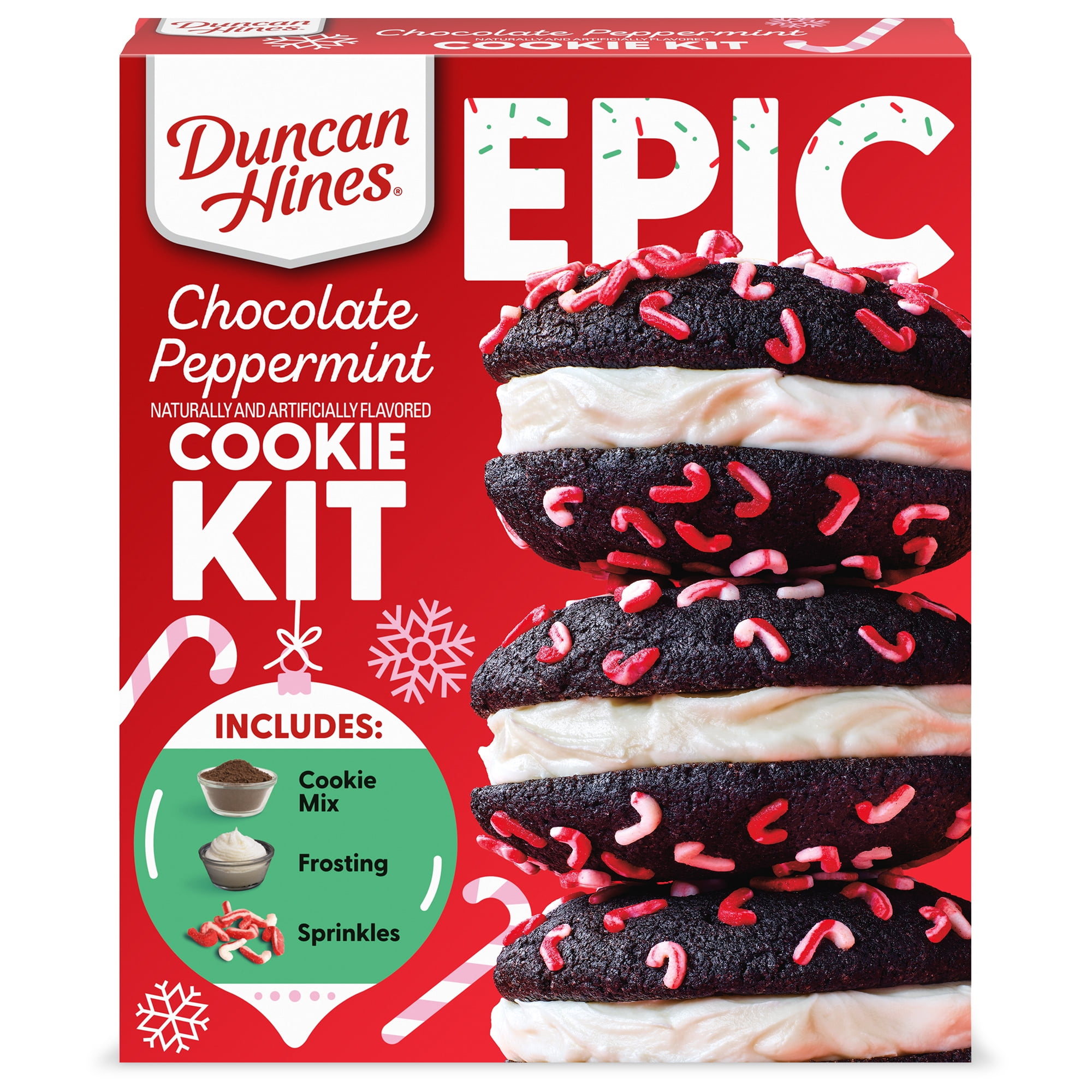 Duncan Hines Epic Baking Kit Chocolate Peppermint Cookie Kit 2172 Oz