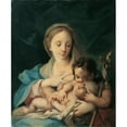 thumbnail image 2 of Ignazio Stern 20x23 Gold Ornate Framed and Double Matted Museum Art Print Titled - Maria with the Child and the John's Boy, 2 of 4