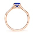 thumbnail image 2 of ANGARA Lab Grown 1.15 Ct Blue Sapphire Twisted Shank Engagement Ring for Women in 14K Rose Gold (Size-8x6mm) | September Birthstone, Anniversary, Jewelry Gift for Women | Lab-Grown Blue Sapphire Ring, 2 of 8