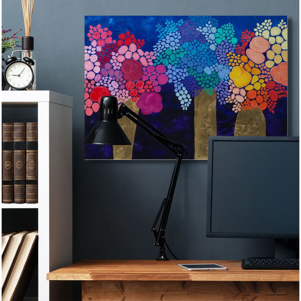 Stupell Industries Abstract Floral Bouquets Playful Multi-color Flowers Canvas Wall Art Design by Third and Wall, 36" x 48"