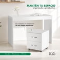 thumbnail image 4 of Set Escritorio, Librero y Archivero de Madera Kingshouse Moderno Multifuncional Muebles Organizador blanco, 4 of 8