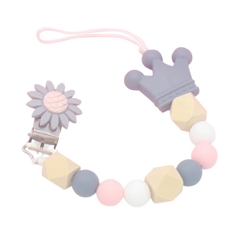 Pacifier chain baby new Silicone Baby Pacifier Clip Colorful Pacifier