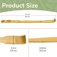 thumbnail image 2 of BambooMN 2 Pieces 17" Bamboo Backscratcher Knobby Massage Roller Handle Plus Free Travel Size Back Scratcher for Itching Relief, 100% Natural Bamboo, 2 of 9