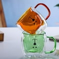 thumbnail image 4 of (Modèle Transparent) Tasse en Verre à Double Couche avec Poignée Tasse à Café Ménagère, 4 of 14