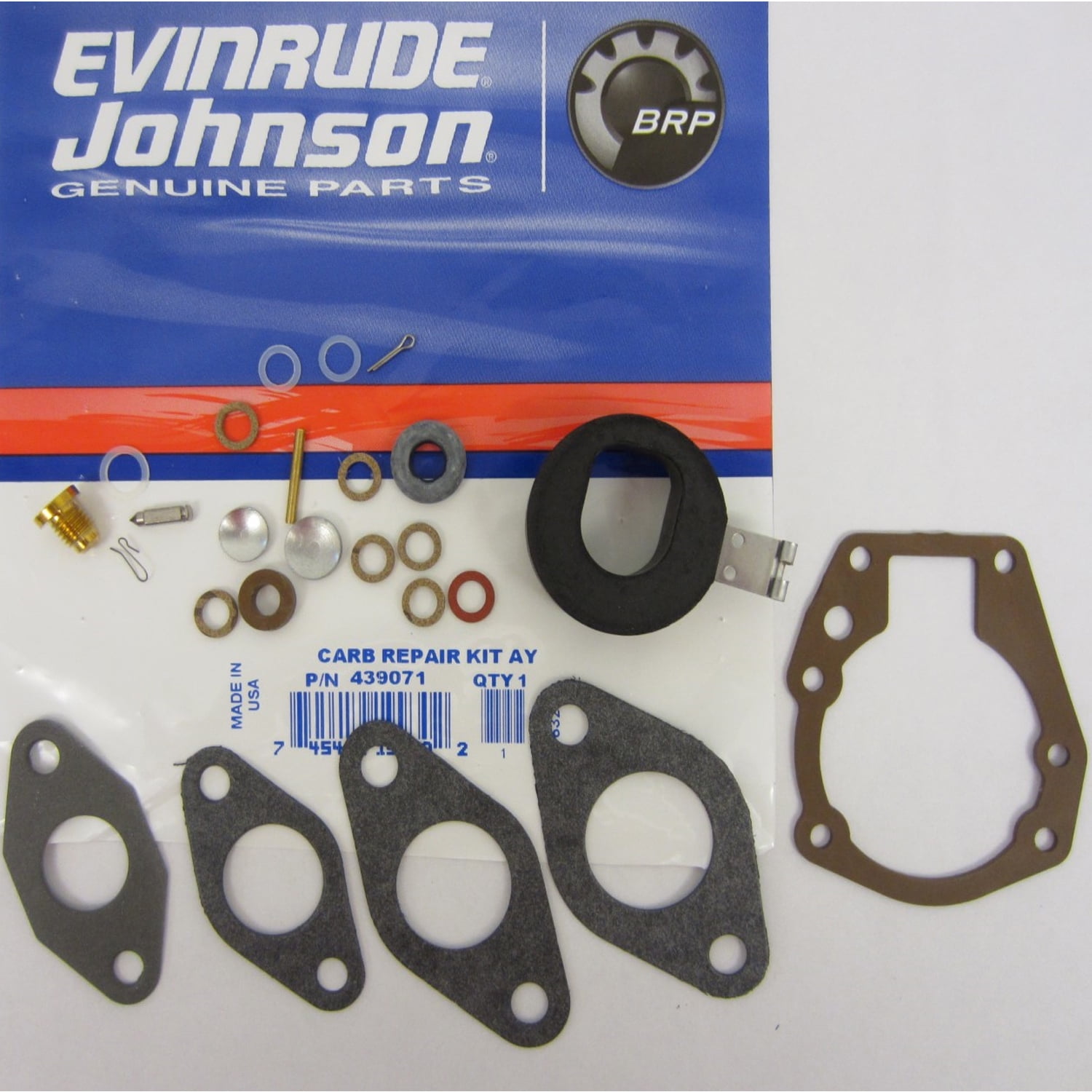 Johnson Evinrude OMC New OEM Carburetor Repair Kit With Float 0396701 