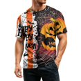 thumbnail image 4 of Halloween Shirts for Men Witch Hat Pumpkin Print Short Sleeve Scary T-Shirt Skeleton Graphic Crew Neck Casual Cute Tees S, 4 of 6