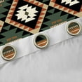thumbnail image 4 of jejeloiu Vintage Aztec Rhombus Blackout Curtains Set of 2 (52x84 Each),Retro Geometric Triangle Window Curtains,Safari Deer Curtains and Drapes For Adults,Ultra Soft Home Decor, 4 of 6