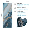 thumbnail image 2 of Blue Marble Gold Wave Pattern Hot Yoga Mat Towel Non Slip for Hot Yoga - Quick-Drying Yoga Mat Cover with 4 Corner Pockets with Travel Bag - Hot Yoga Towel Non Slip 70"x26", 2 of 6