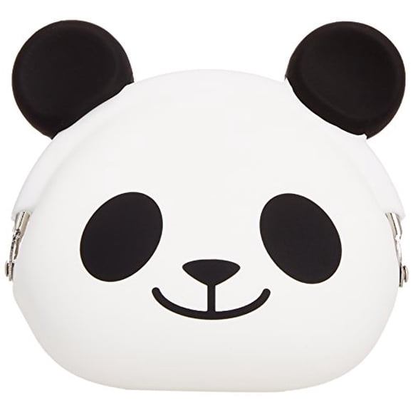 P+G Design Mimi POCHI Friends Porte-Monnaie en Silicone, Panda Souriant - Mignonne Pochette à Monnaie pour Argent, Maquillage et Accessoires pour Cheveux - Design Japonais Authentique