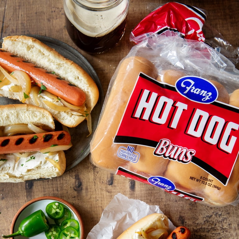 Franz Premium Cluster Hot Dog Buns, 13.5 oz, 8 Count - Walmart.com