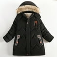 thumbnail image 2 of LWNYDPLSD Girls Jacket 5t Winter Coat Kids Toddler Girls Winter Oversized Hoodies for Girls Toddler Shirts Girls 2t Baby Girl Outfits 0-3 Months 24, Black 4 Years, 2 of 9