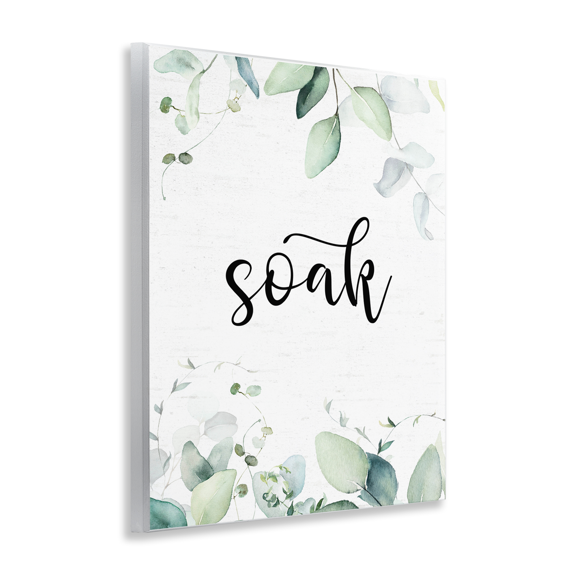 Soak Leafy Herbs Wall Plaque Art, design by Lettered and Lined
