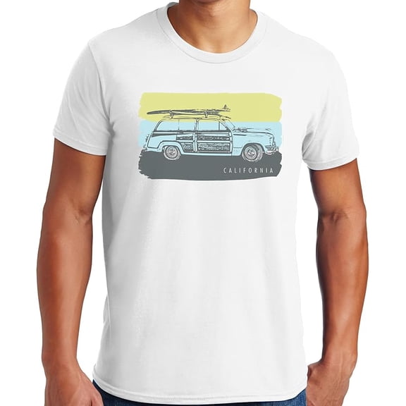 Hane's Men’s Short Sleeve Surfing Graphic T-Shirt, X-Large White