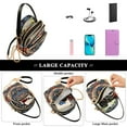 thumbnail image 5 of FORMRS Crossbody Bag for Women Quilted Travel Shoulder Cell Phone Purse with Chain Strap Handbag, Blue Geometric Eagle, 5 of 7