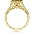 thumbnail image 3 of Gem Stone King 4.28 Ct Emerald Cut Green Malachite 18K Yellow Gold Plated Silver Ring, 3 of 5