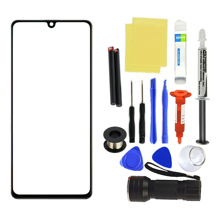 Phone Glass Screen Replacement Front Outer Display Touchscreen Repair Kit for Samsung Galaxy A02 A02s A02 A12 A32 A42 A52 A72, Yellow