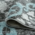 thumbnail image 6 of Transitional 2x8 Area Rug (2'3'' x 7'3'') Floral Dark Gray, Dark Gray Indoor Runner Easy to Clean, 6 of 8