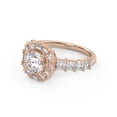 thumbnail image 3 of AFFY Hexagon Frame Halo Solitaire Engagement Rings for Women, IGI Certified 2.00 Carat (ctw) Lab Grown Diamond Anniversary Wedding Ring In 18k Solid Rose Gold F-G, VS-SI Quality Ring Size-8.5, 3 of 6