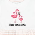 thumbnail image 4 of Inktastic Grandma Loves Me Flamingo Grandchild Girls Baby Dress, 4 of 5