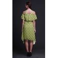 thumbnail image 4 of Bimba Block Print Cold Shoulder Women Swing Tunic Flutter Sleeve Midi Dress-XXX-Large, 4 of 6
