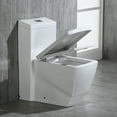 thumbnail image 4 of WOODBRIDGE T-0020 Dual Flush Elongated One Piece Toilet with Soft Closing Seat Design, Deluxe Square, 4 of 14