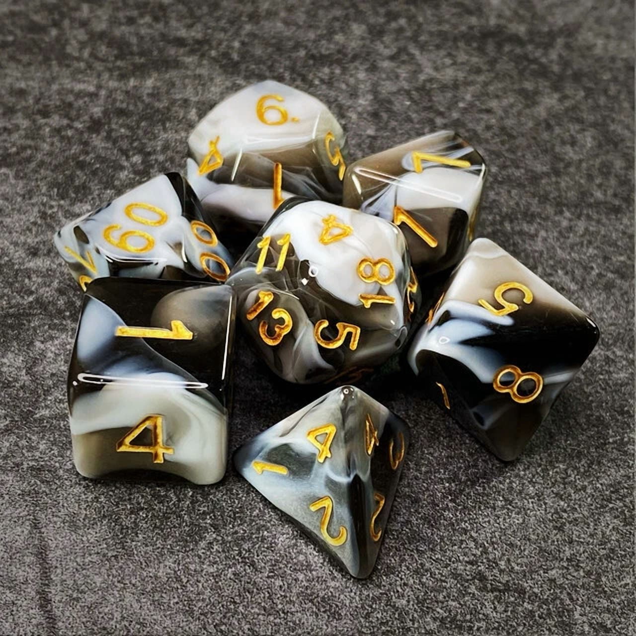 PRIME- Sage'S Stones -White/Mica Acrylic Polyhedral Dice Set Rpg Games Dungeons Dragons