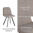 thumbnail image 4 of Juego de 4 Sillas de Comedor Modernas FRATELLO MUEBLES Tapiceria de Terciopelo Color Arena, 4 of 7