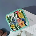 thumbnail image 4 of Autua Parrot Tropical Flowers Jewelry Storage Box Organizer for Necklace, Ring, Earring - Compact Size, Multiple Compartments Green, 4 of 5