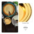 thumbnail image 3 of LOLIPPYY 4PCS Round Serving Plate Plate Holder Snack Serving Tray Stainless Steel Cheese Fruit Dish Pastry Tea Coffee Food Breakfast Tray Appetizer 4 Inch, 3 of 7
