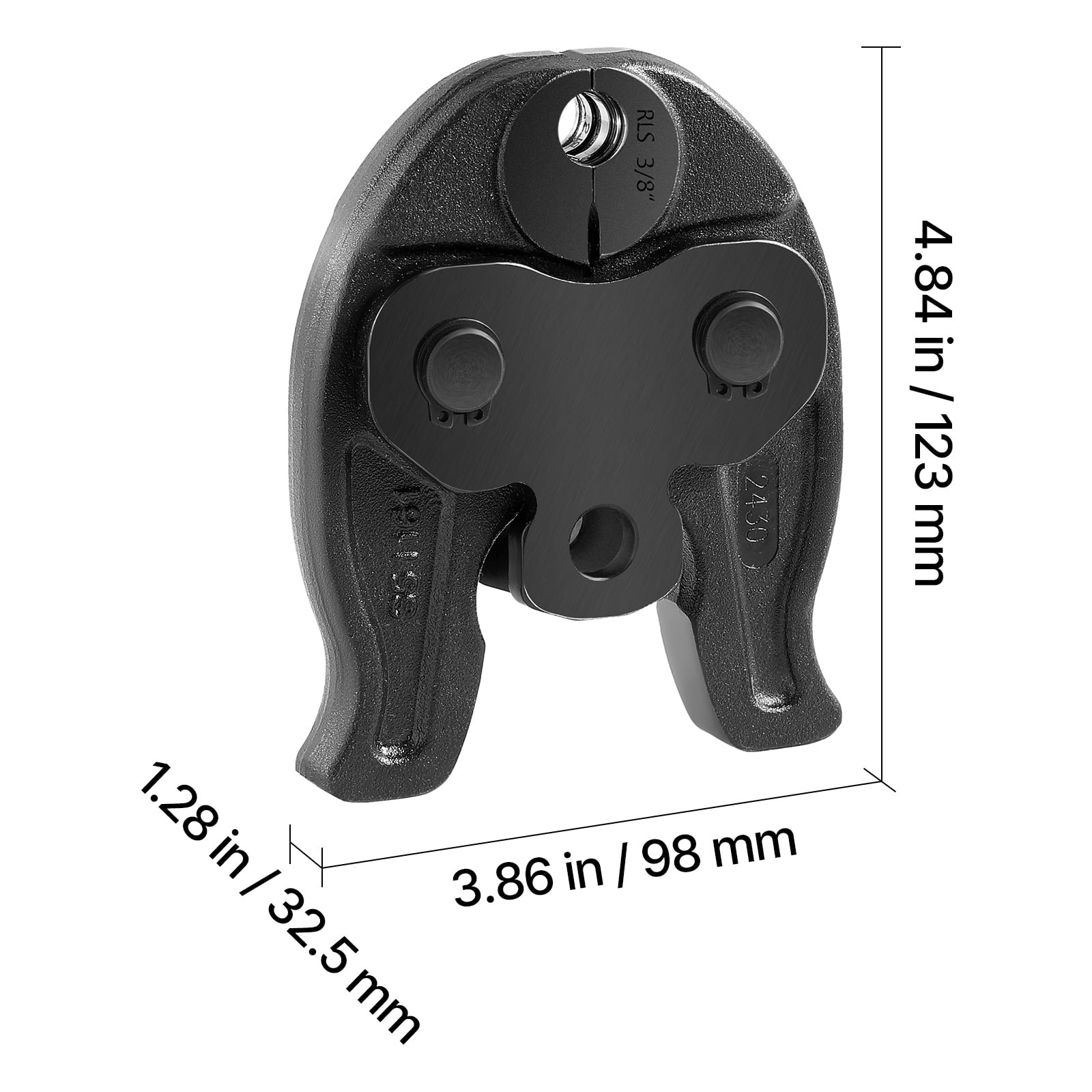 KFFKFF 3/8" Press Jaw for Compact Press Tools, 52 HRC Hardened Steel for High-Pressure HVAC/R Applications - Compatible with 24KN Tools for Copper Pipe Connections