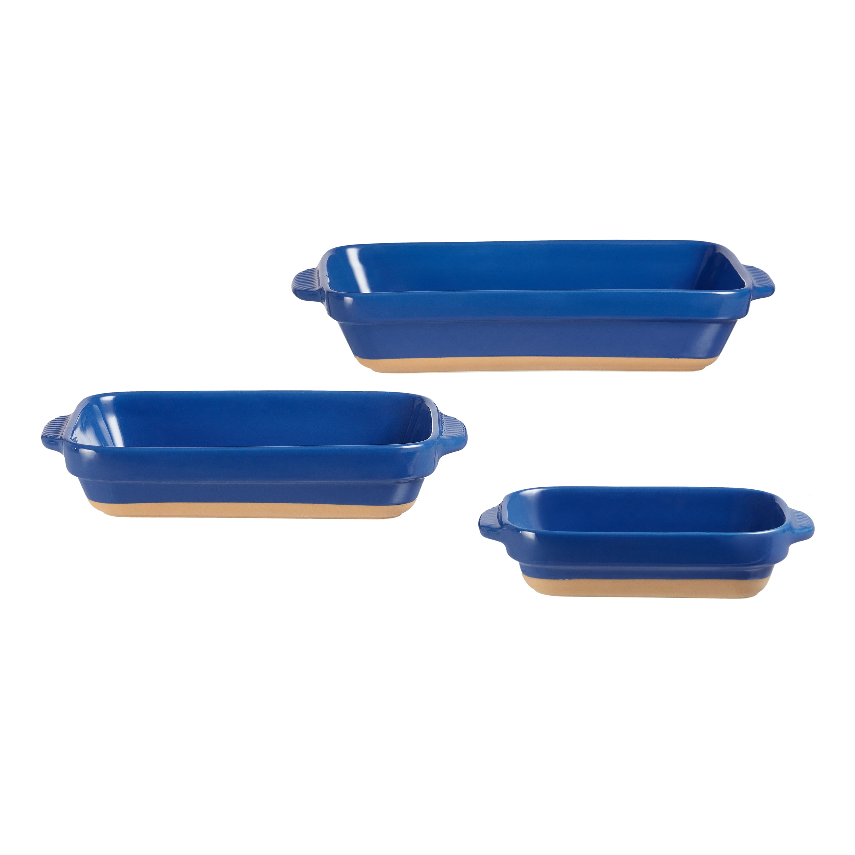 Better Homes & Gardens Parker Rectangular Casserole Baking Dish, Set of 3, Multiple Colors