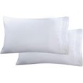 thumbnail image 1 of Luxury Super Soft 2 Piece Pillowcase Set - 1500 Premium Hotel Quality, Polyester - Wrinkle Resistant, King Size 51*102cm, White King/California King, 1 of 4