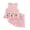 Pink, variant on Povozer Baby Girl Clothes Girls Fashion Sweet Sleeveless Set For Girls With 3D Flower Embroidery Ruffled Hem Shorts 2PCS Set Size 6 Years,Pink